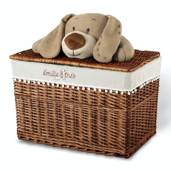 NEW Émilie & Théo - Bay the Dog Lidded Basket, MSRP $220 - Picture 1 of 4